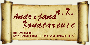 Andrijana Konatarević vizit kartica